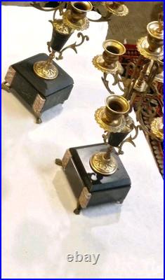 Paire de candélabres anciens style Napoléon III Fin XIXe siècle