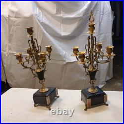 Paire de candélabres anciens style Napoléon III Fin XIXe siècle