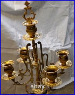 Paire de candélabres anciens style Napoléon III Fin XIXe siècle