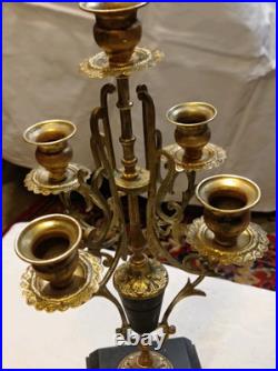 Paire de candélabres anciens style Napoléon III Fin XIXe siècle