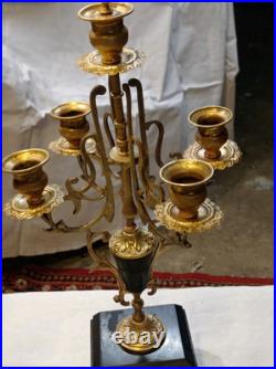 Paire de candélabres anciens style Napoléon III Fin XIXe siècle