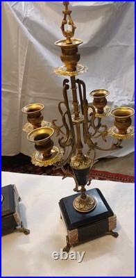 Paire de candélabres anciens style Napoléon III Fin XIXe siècle