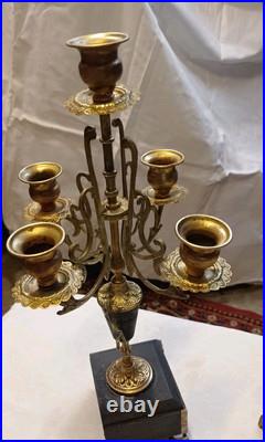 Paire de candélabres anciens style Napoléon III Fin XIXe siècle