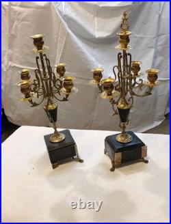 Paire de candélabres anciens style Napoléon III Fin XIXe siècle