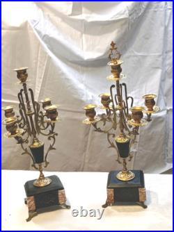 Paire de candélabres anciens style Napoléon III Fin XIXe siècle