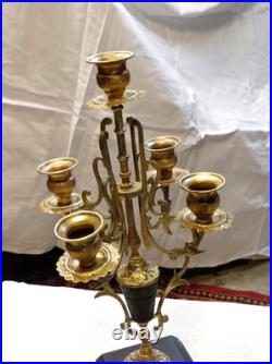 Paire de candélabres anciens style Napoléon III Fin XIXe siècle