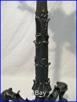 Paire de candélabres aux hérons en bronze Caen Barbedienne époque XIX siècle