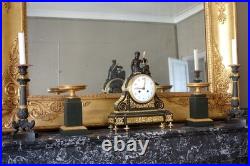 Paire de cassolettes Empire bronze patiné et doré début XIXe siècle