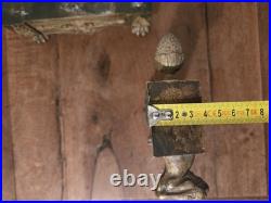 Paire de chenets À Pattes De Lion en Bronze Époque Empire XIXe Siècle