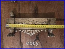 Paire de chenets À Pattes De Lion en Bronze Époque Empire XIXe Siècle