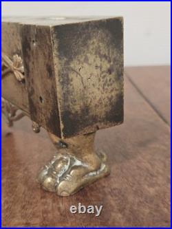 Paire de chenets À Pattes De Lion en Bronze Époque Empire XIXe Siècle