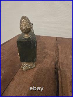 Paire de chenets À Pattes De Lion en Bronze Époque Empire XIXe Siècle