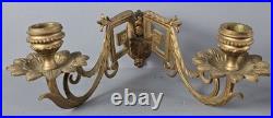 Paire de lustres piano, bronze, fin du XIXe siècle