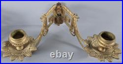 Paire de lustres piano, bronze, fin du XIXe siècle