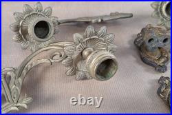 Paire de lustres piano, bronze, fin du XIXe siècle