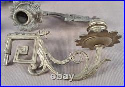Paire de lustres piano, bronze, fin du XIXe siècle