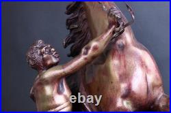 Paire de modèles français en bronze XIXe siècle les chevaux de Marly par