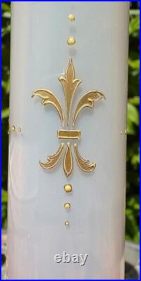 Paire de vases Charles X en opaline et bronze doré forme Médicis XIX siècle Paire de vases Charles X en opaline et bronze doré forme Médicis XIX siècle