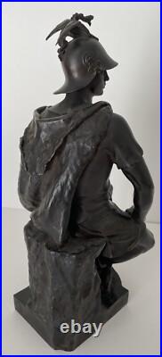 Paul Dubois Le Courage Militaire Fondeur Barbedienne Paris Fin XIXe siècle