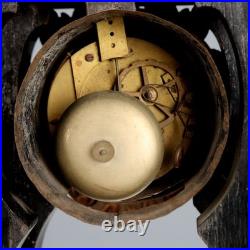 Pendule Ancienne Bois Ebanisé Décorations France XIXe Siècle Originale