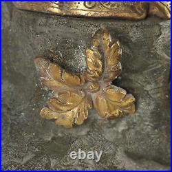 Pendule Ancienne en Bronze Doré avec Base France XIXe Siècle