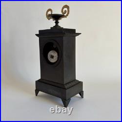 Pendule Bronze Dore Double Patine Charles X Époque restauration XIXe Siècle