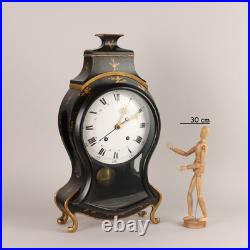 Pendule Neuchateloise Ancienne Bois Bronze Décorations XIXe Siècle Originale