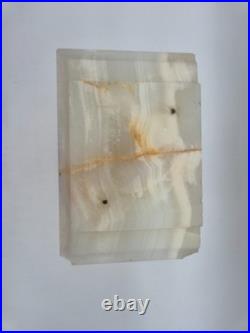 Pendule ancienne de cheminée en onyx et bronze Barbedienne Paris XIXe siècle