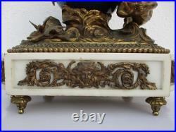 Pendule bronze globe céleste décor putti Ange d'époque XIXe siècle