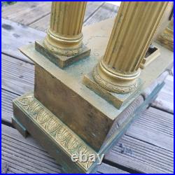 Pendule portique empire bronze ciselé, XIX siècle H cm53