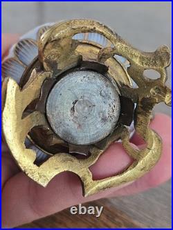 Petite aiguière cassolette porcelaine imari Japon bronze fleurs XIXè siècle
