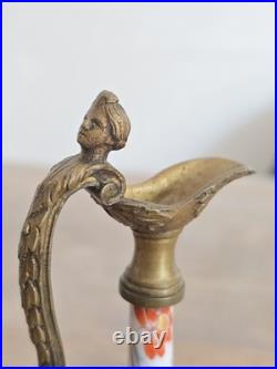 Petite aiguière cassolette porcelaine imari Japon bronze fleurs XIXè siècle