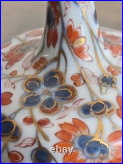 Petite aiguière cassolette porcelaine imari Japon bronze fleurs XIXè siècle