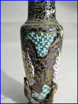 Petite paire de vases en bronze cloisonnés époque XIX ème siècle