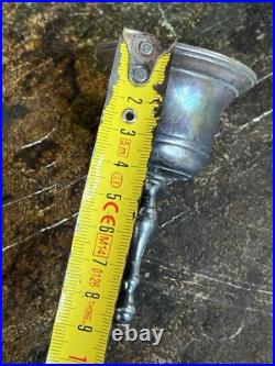 Petite sonnette de table en bronze argenté- XIXe siècle Maison Bourgeoise