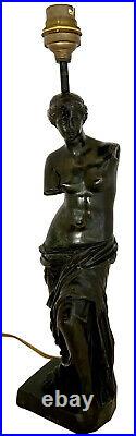 Pied De Lampe Représentant La Vénus De Milo Bronze XIX Éme Siécle