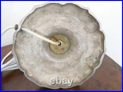 Pied de la lampe en bronze argenté pique-cierge, XIXe siècle