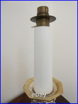 Pied de la lampe en bronze argenté pique-cierge, XIXe siècle