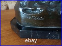 Pigalle jeune fille au nid sculpture en Bronze XIXe siecle