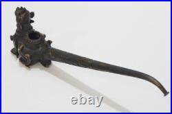 Pipe Chien Fô bronze Chine XIXe siècle (77967)