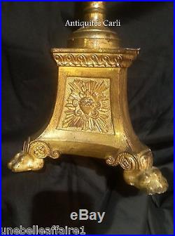 Pique cierge bronze XIX siècle Bon état