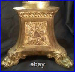 Pique cierge bronze doré XIX siècle Bon état