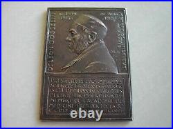 Plaque Bronze Médecine Docteur Léon GOSSELIN les Hernies 1888 O. Roty