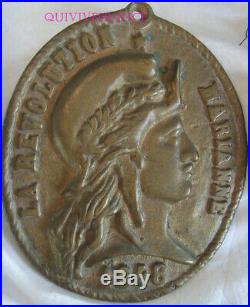 Plaque En Bronze La Revolution Marianne 1848