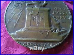 Plaque Médaille en Bronze Leon Gambetta 1838-1882 Signée JC. Chaplain
