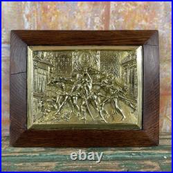 Plaque en bronze Assassinat du duc de Guise XVIIIe/XIXe siècle Plaque en bronze Assassinat du duc de Guise XVIIIe/XIXe siècle