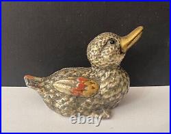 Poids Birmanie canard en bronze argenté et émaux XIXe siècle Peson 192 grammes Poids Birmanie canard en bronze argenté et émaux XIXe siècle Peson 192 grammes