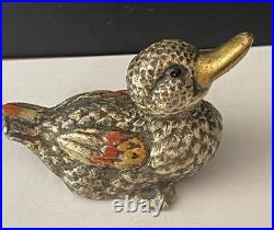 Poids Birmanie canard en bronze argenté et émaux XIXe siècle Peson 192 grammes