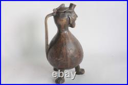 Pot verseuse à eau bénite bronze Deus Lumen XIXe siècle (75151)