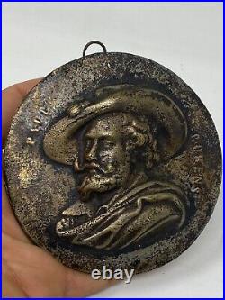 Profil Pierre Paul Rubens & Médaille Uniface Bronze & Ancienne & Peintre